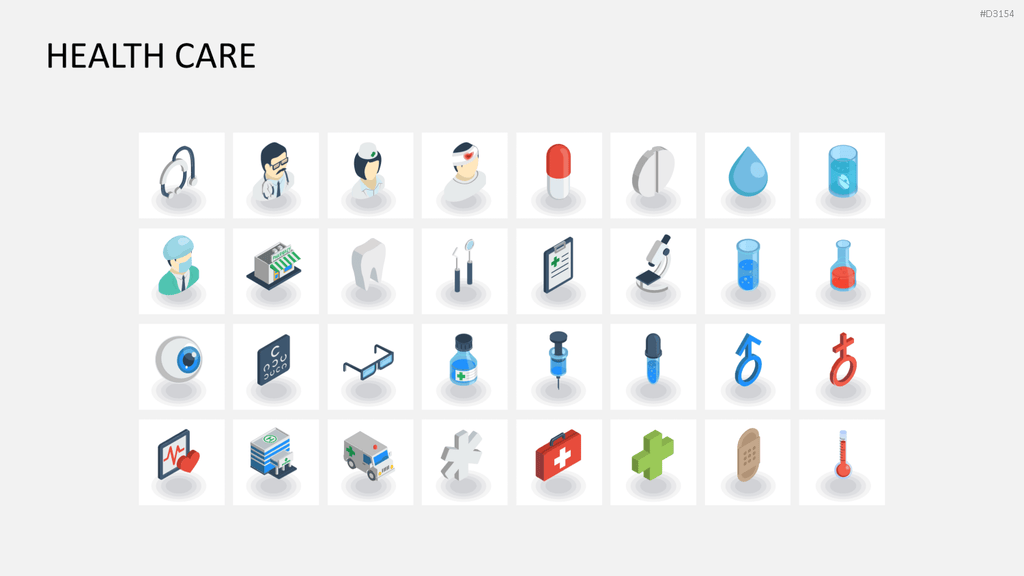 Isometric Icons PowerPoint-Vorlage