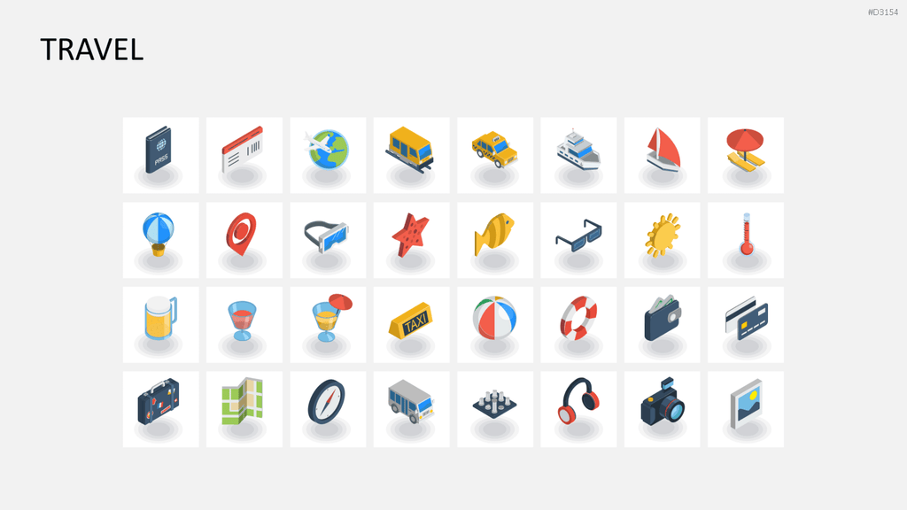 Isometric Icons PowerPoint-Vorlage
