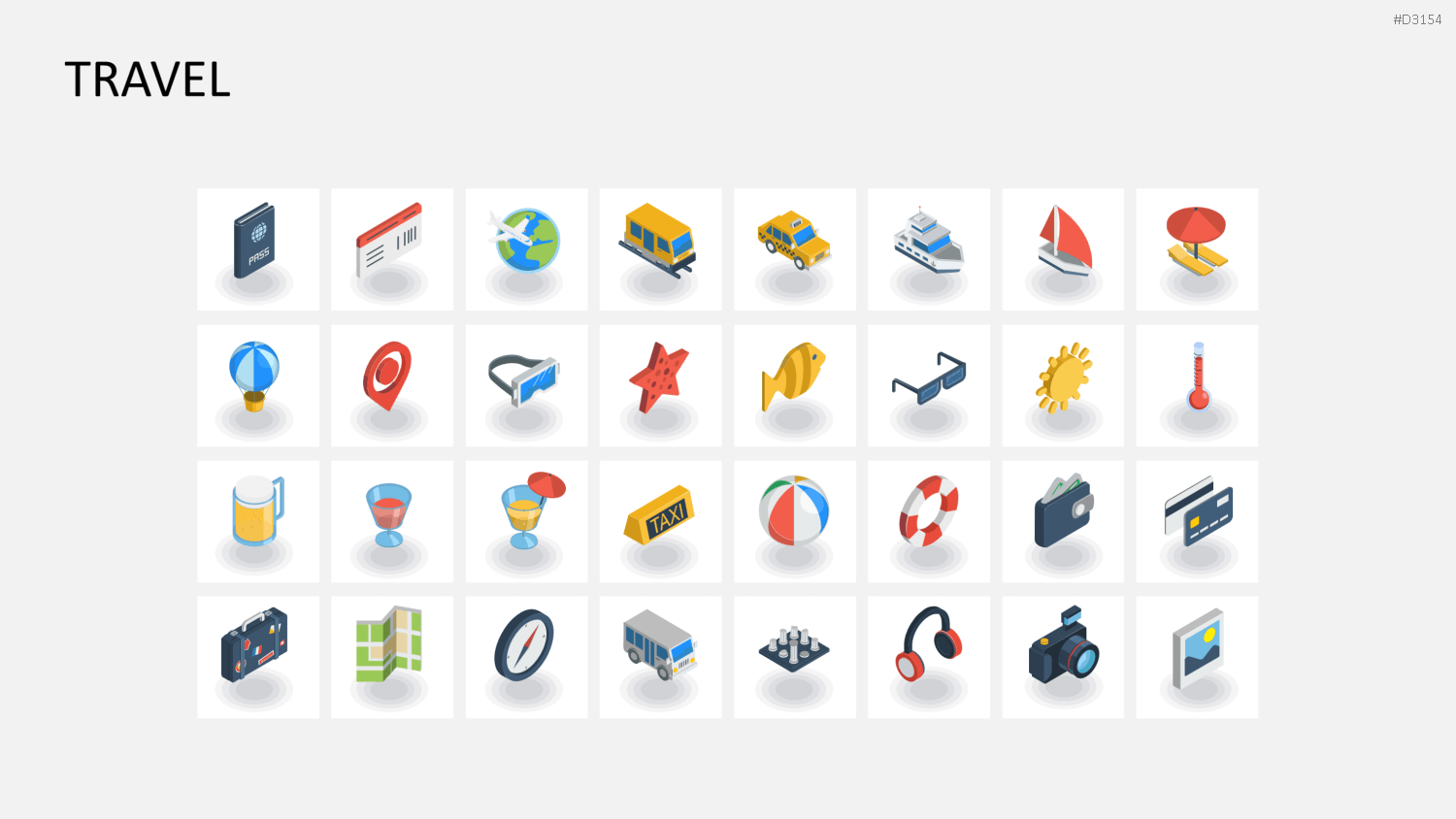 Isometric Icons PowerPoint-Vorlage