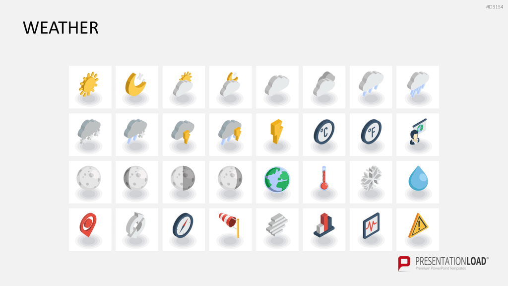 Isometric Icons PowerPoint-Vorlage