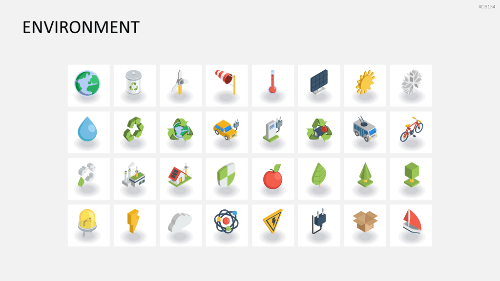 Isometric Icons PowerPoint-Vorlage