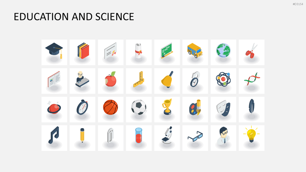 Isometric Icons PowerPoint-Vorlage