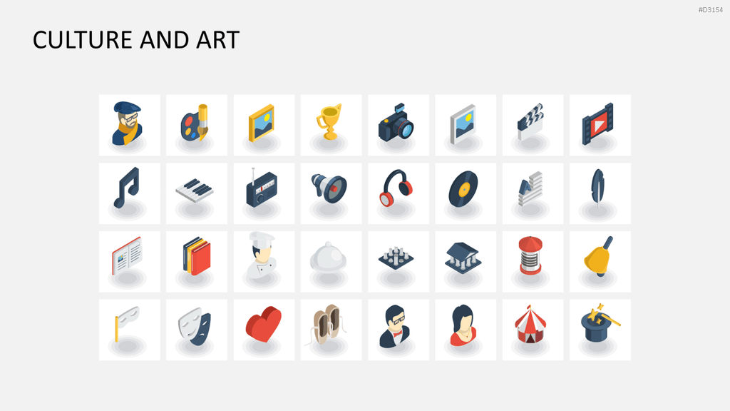 Isometric Icons PowerPoint-Vorlage
