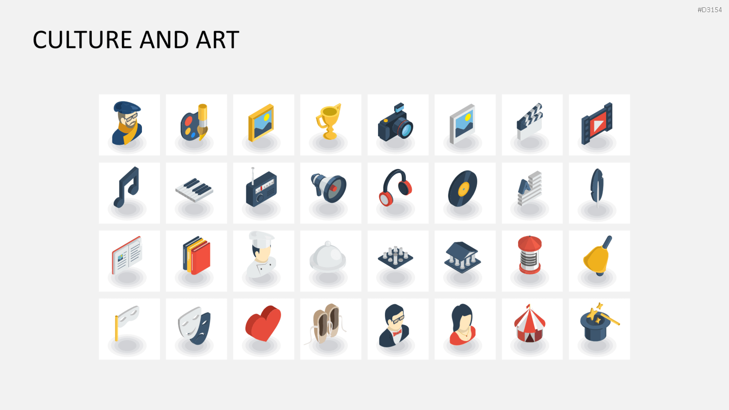 Isometric Icons PowerPoint-Vorlage