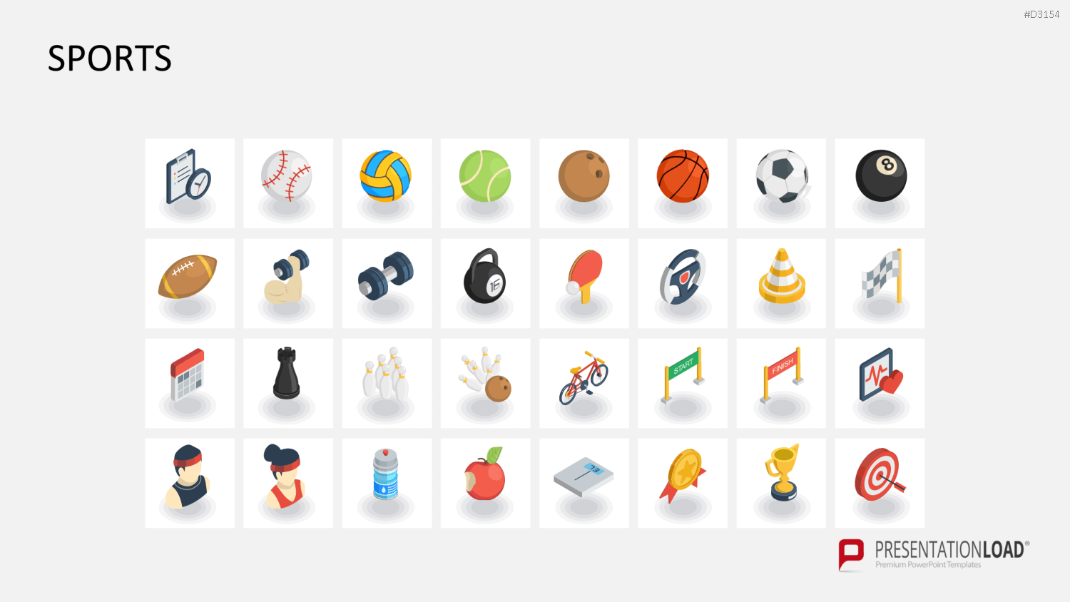 Isometric Icons PowerPoint-Vorlage