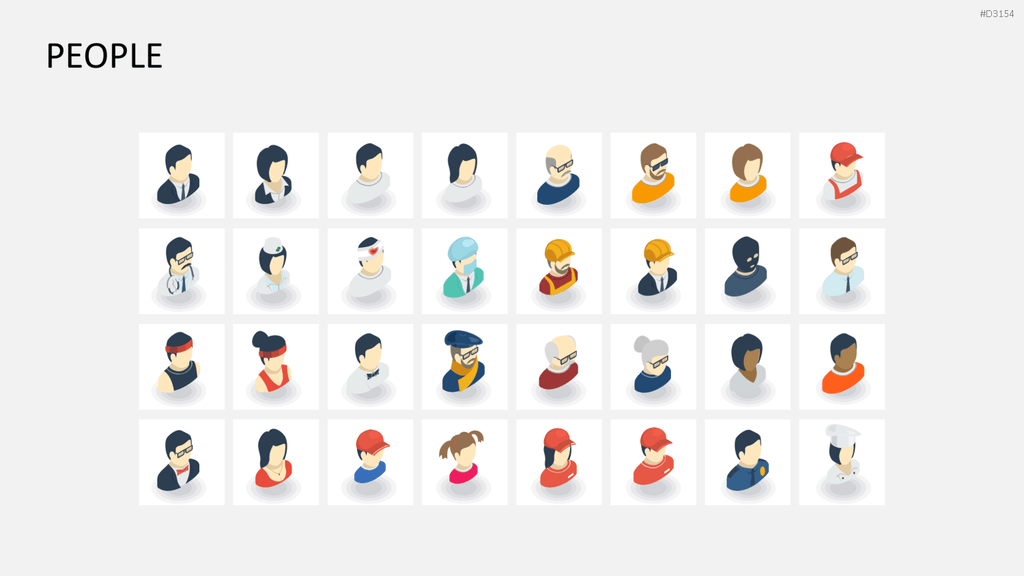 Isometric Icons PowerPoint-Vorlage