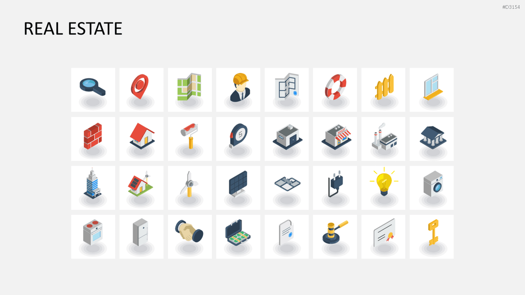 Isometric Icons PowerPoint-Vorlage