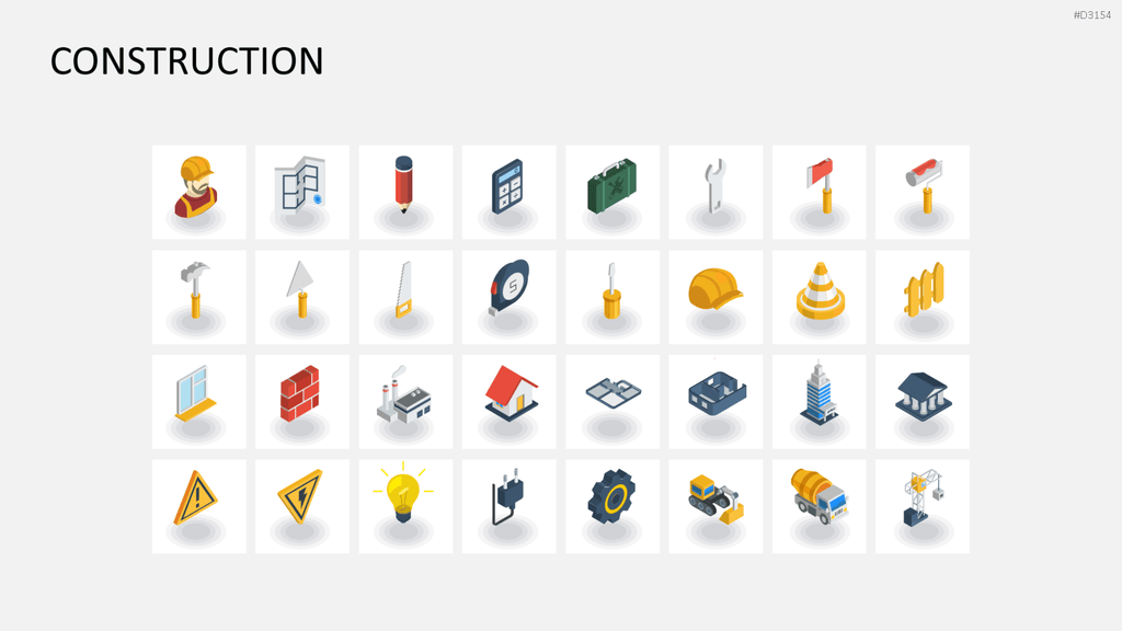 Isometric Icons PowerPoint-Vorlage