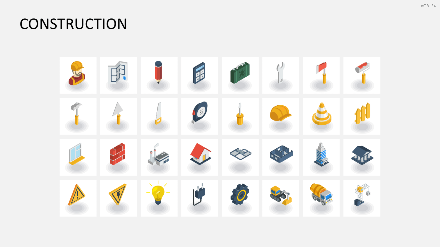 Isometric Icons PowerPoint-Vorlage