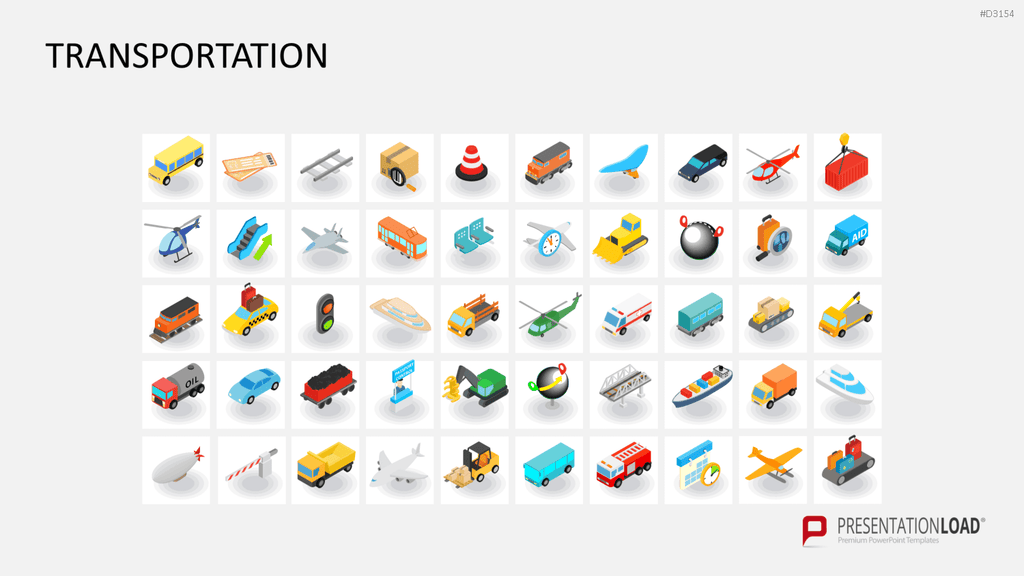 Isometric Icons PowerPoint-Vorlage