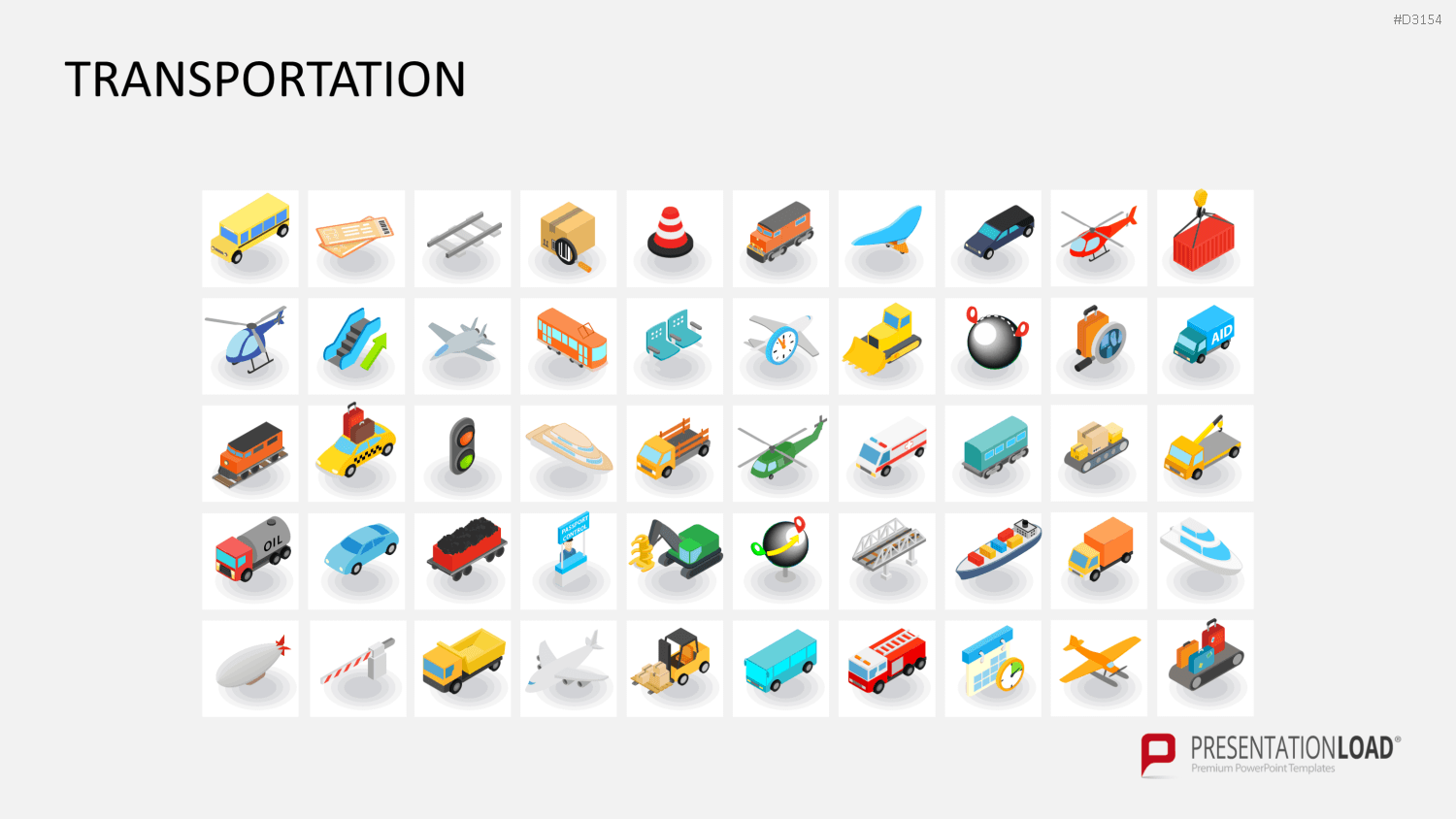 Isometric Icons PowerPoint-Vorlage