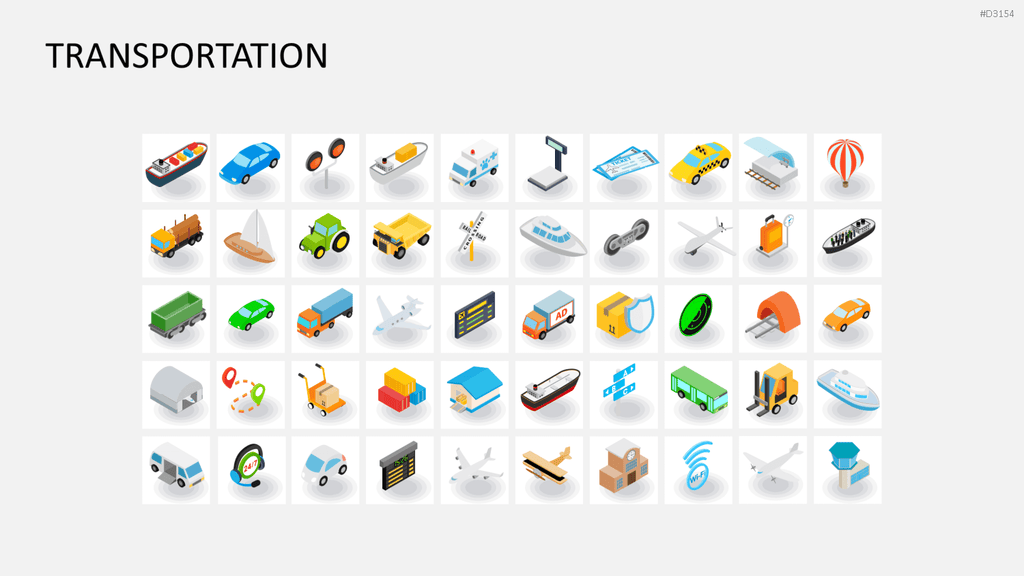Isometric Icons PowerPoint-Vorlage