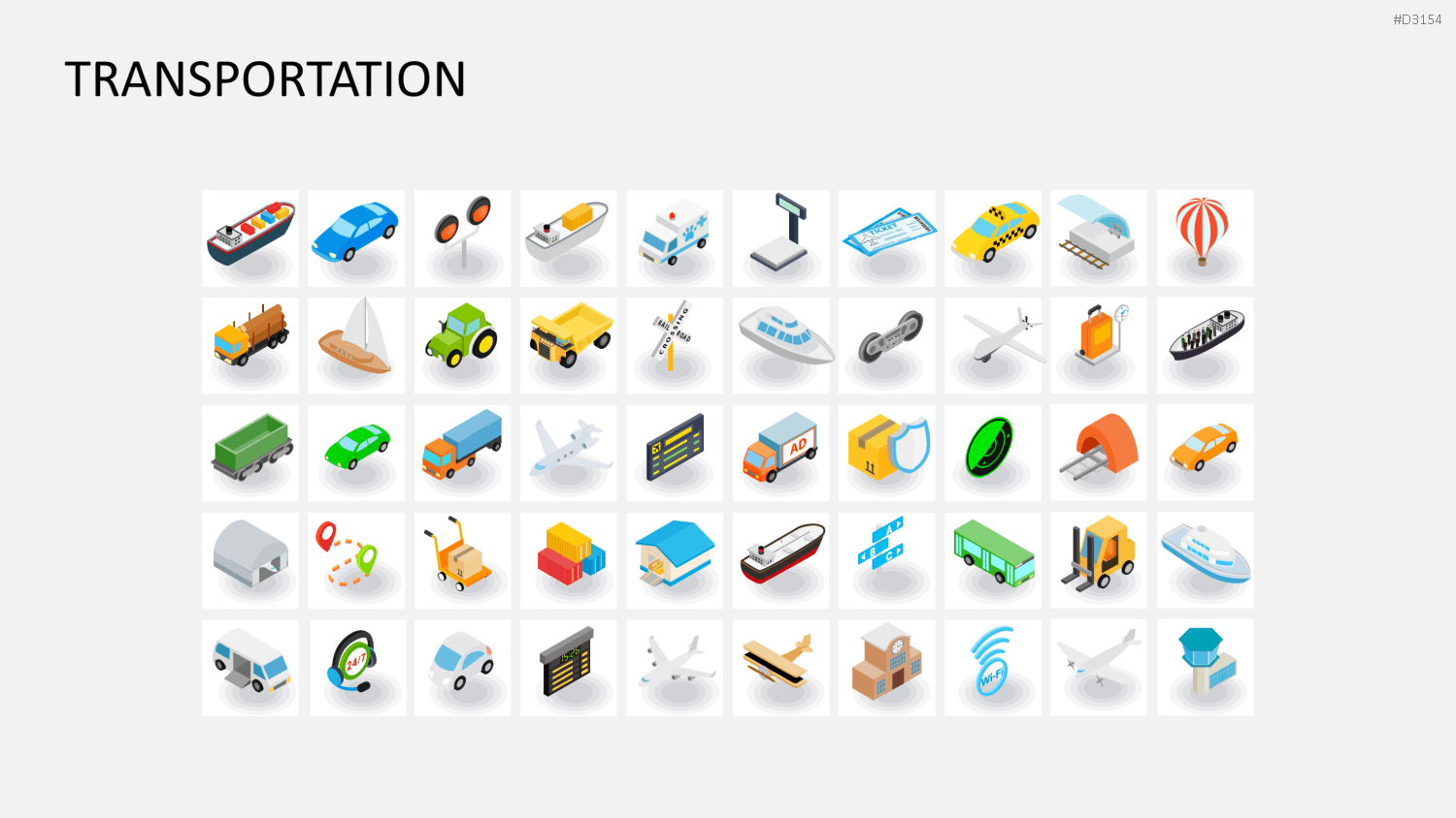Isometric Icons PowerPoint-Vorlage