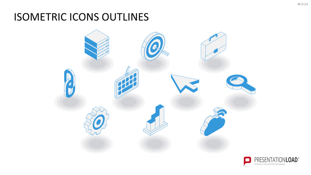 Isometric Icons PowerPoint-Vorlage
