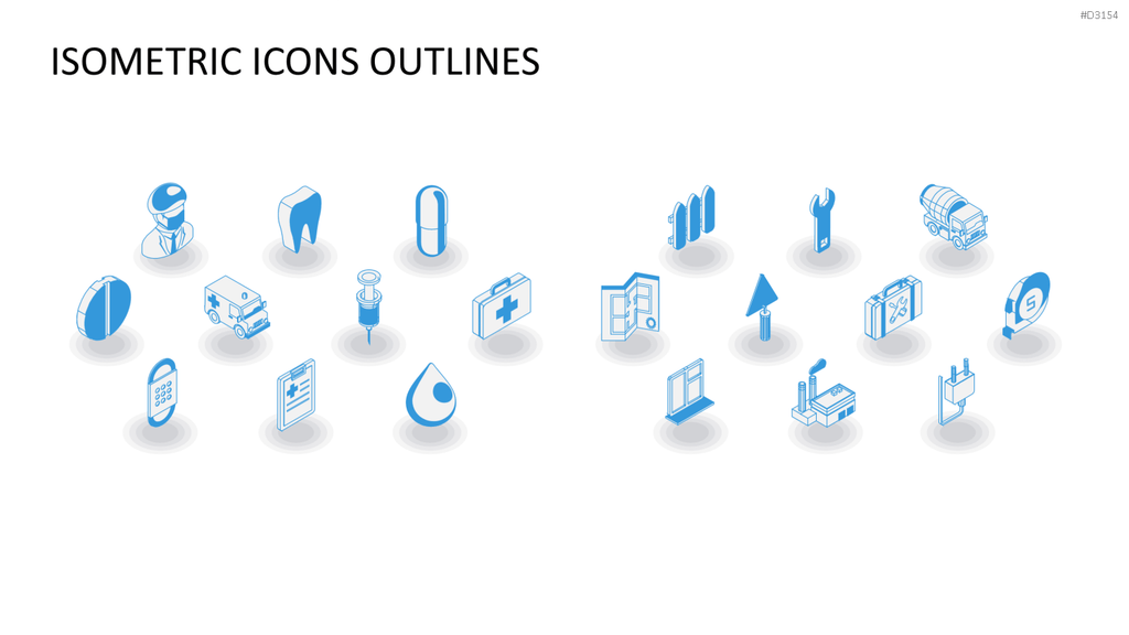 Isometric Icons PowerPoint-Vorlage