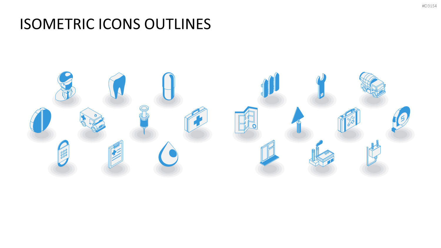 Isometric Icons PowerPoint-Vorlage