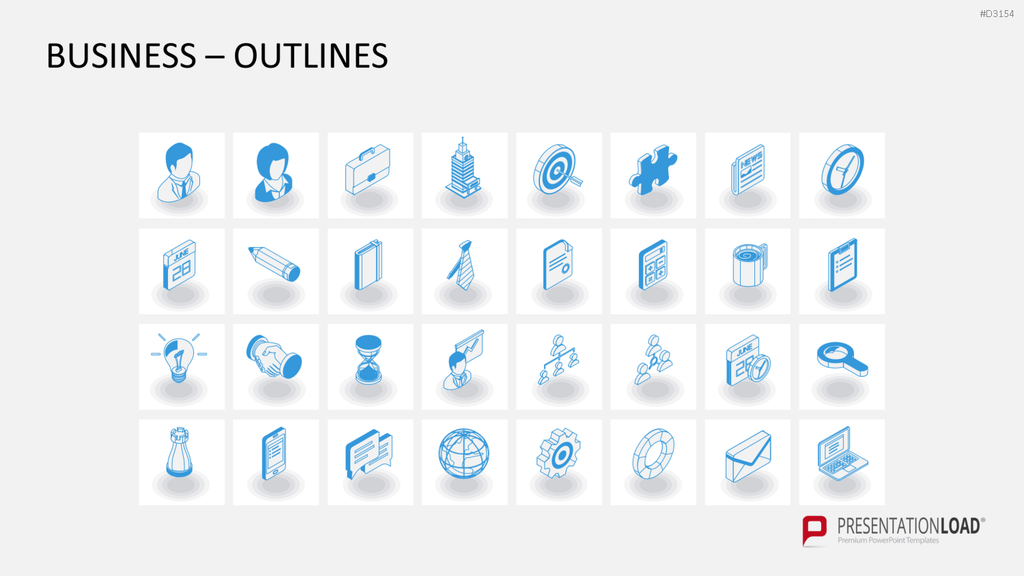 Isometric Icons PowerPoint-Vorlage