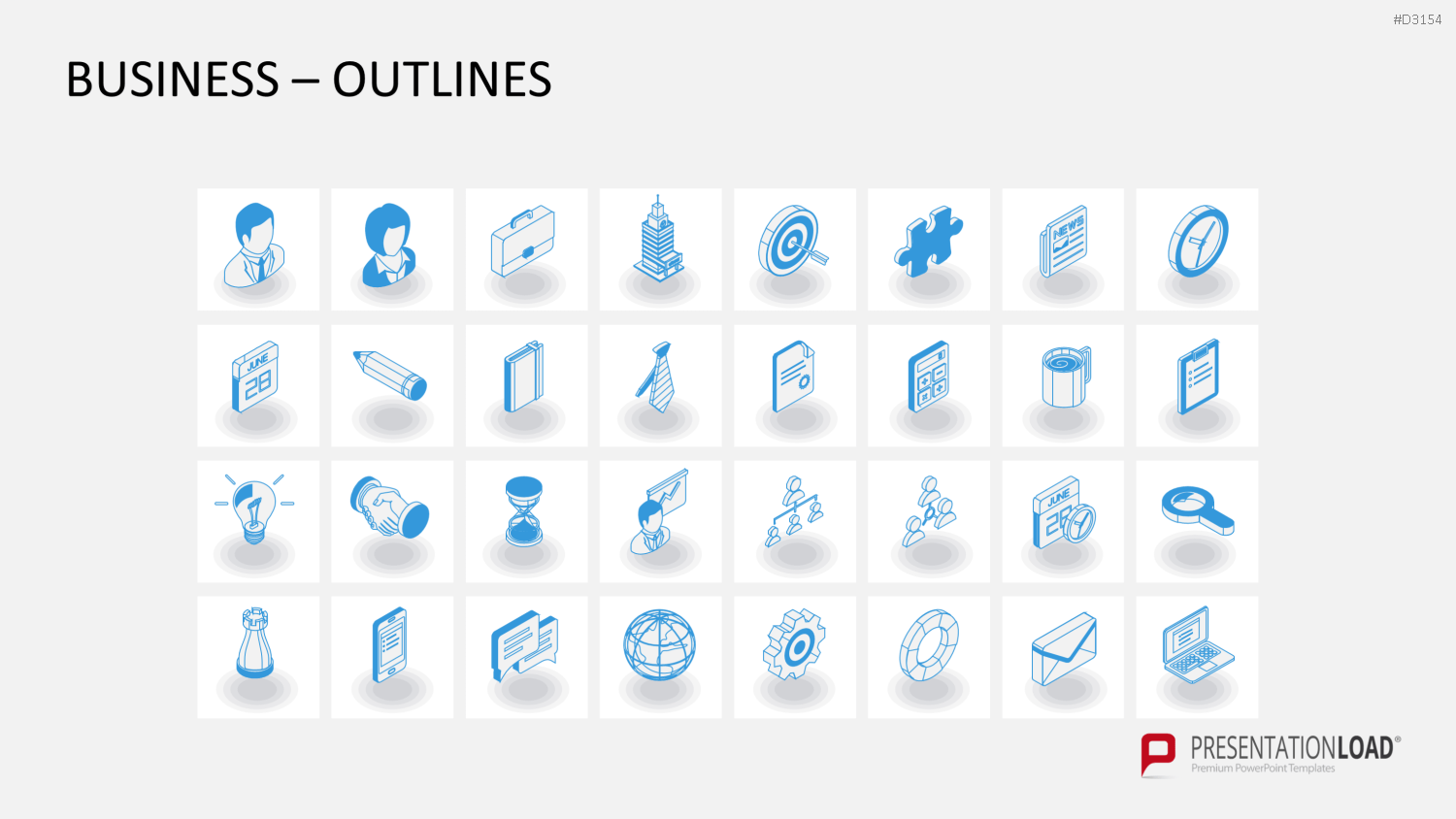 Isometric Icons PowerPoint-Vorlage