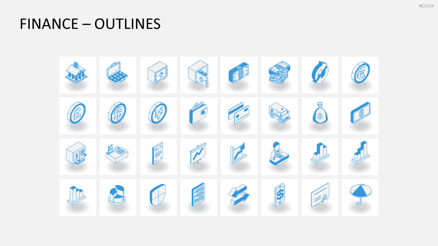 Isometric Icons PowerPoint-Vorlage