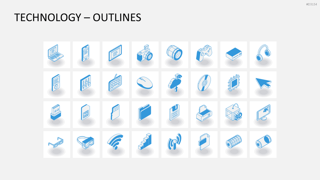 Isometric Icons PowerPoint-Vorlage