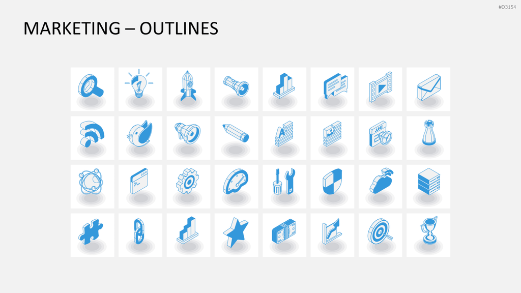 Isometric Icons PowerPoint-Vorlage