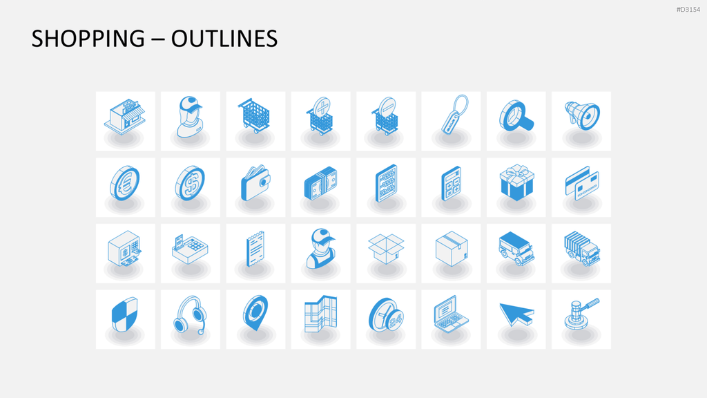 Isometric Icons PowerPoint-Vorlage