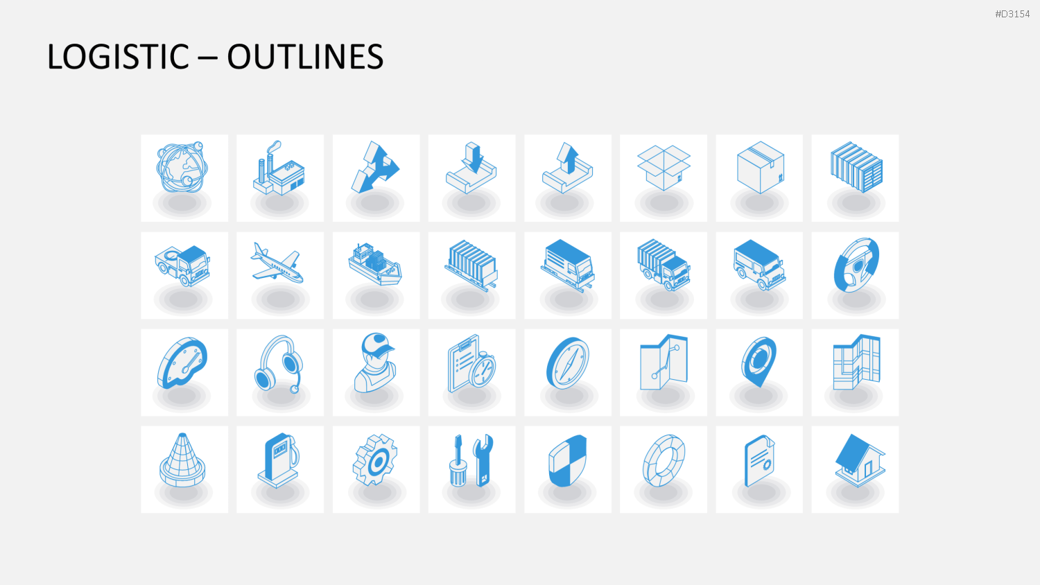 Isometric Icons PowerPoint-Vorlage