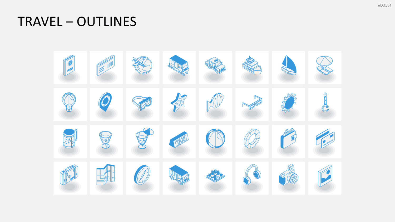 Isometric Icons PowerPoint-Vorlage