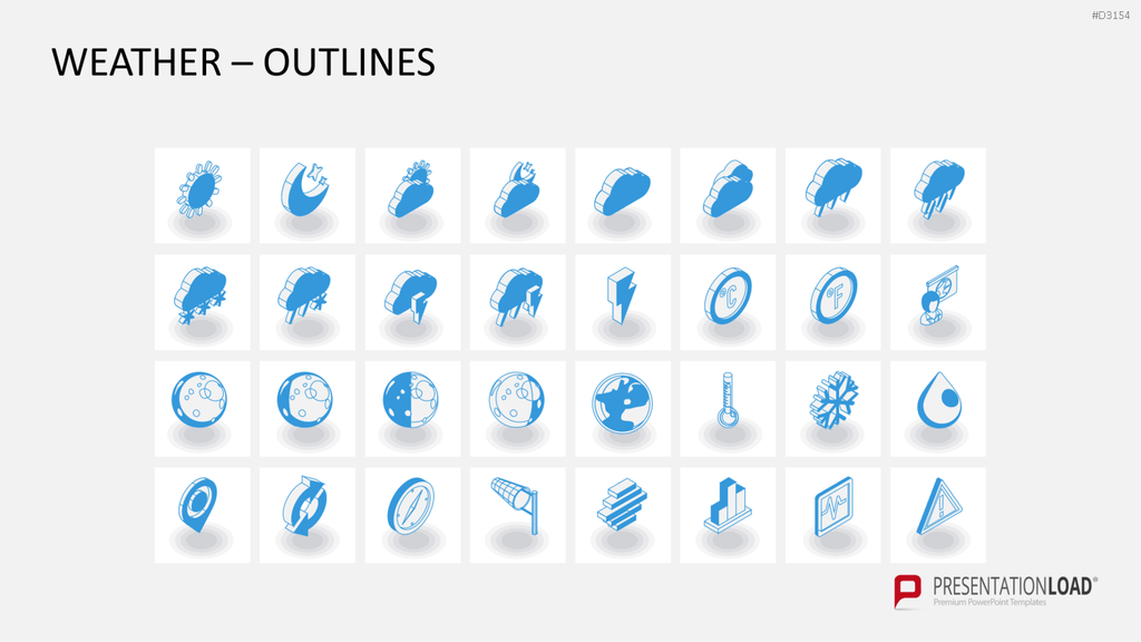 Isometric Icons PowerPoint-Vorlage