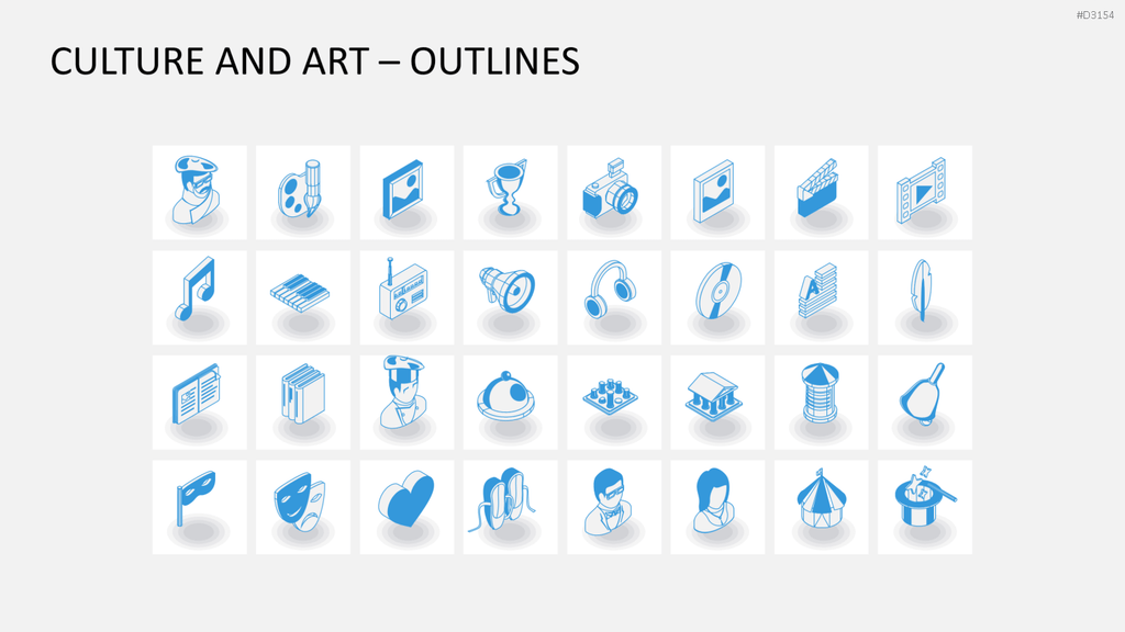 Isometric Icons PowerPoint-Vorlage