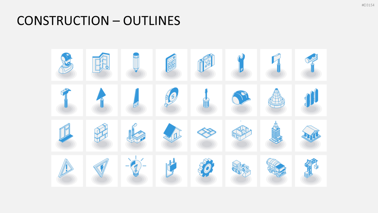Isometric Icons PowerPoint-Vorlage