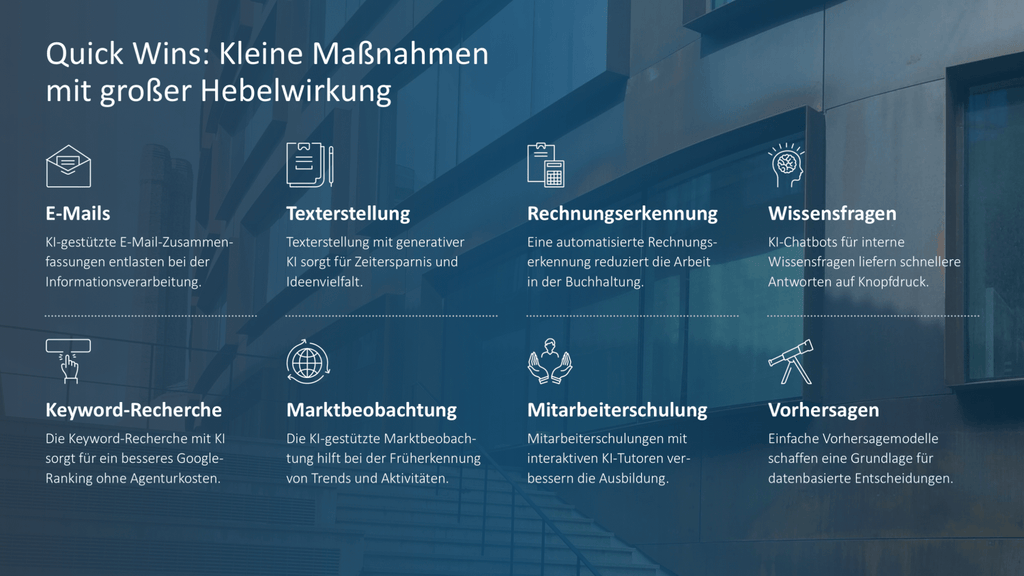 KI-Strategie in KMU einführen PowerPoint-Vorlage