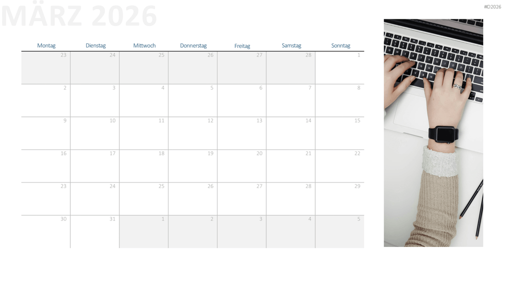 Kalender 2026 PowerPoint-Vorlage