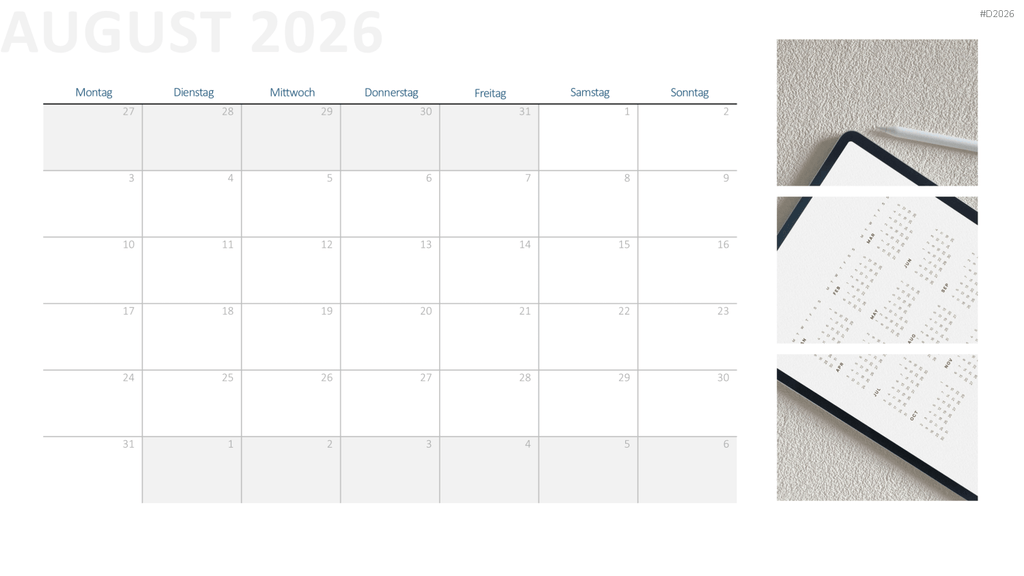 Kalender 2026 PowerPoint-Vorlage