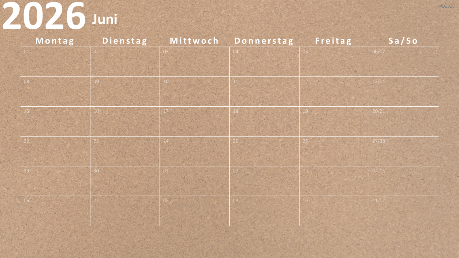 Kalender 2026 PowerPoint-Vorlage