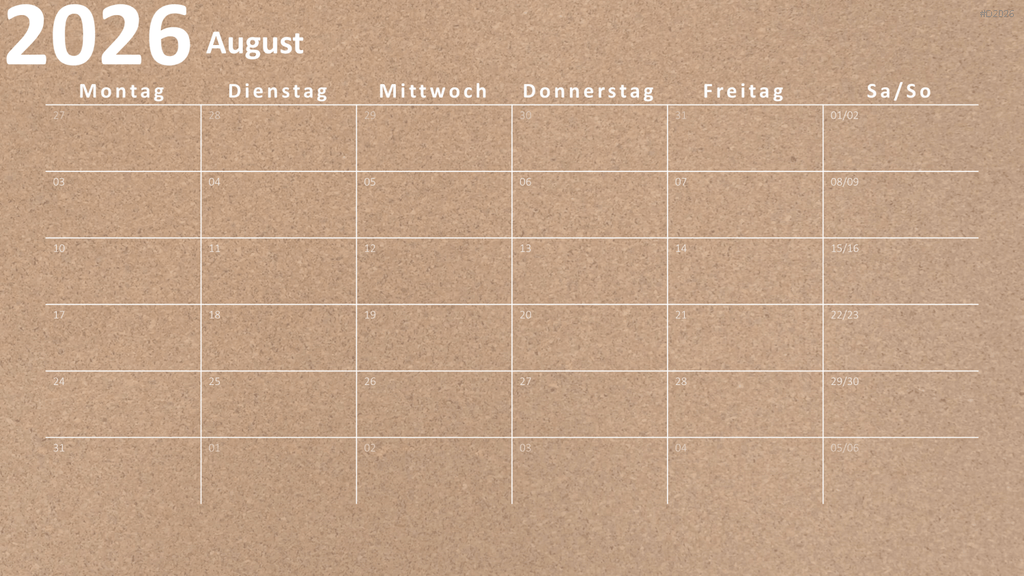 Kalender 2026 PowerPoint-Vorlage