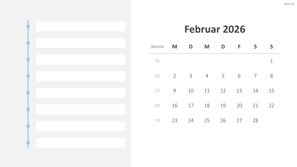 Kalender 2026 PowerPoint-Vorlage