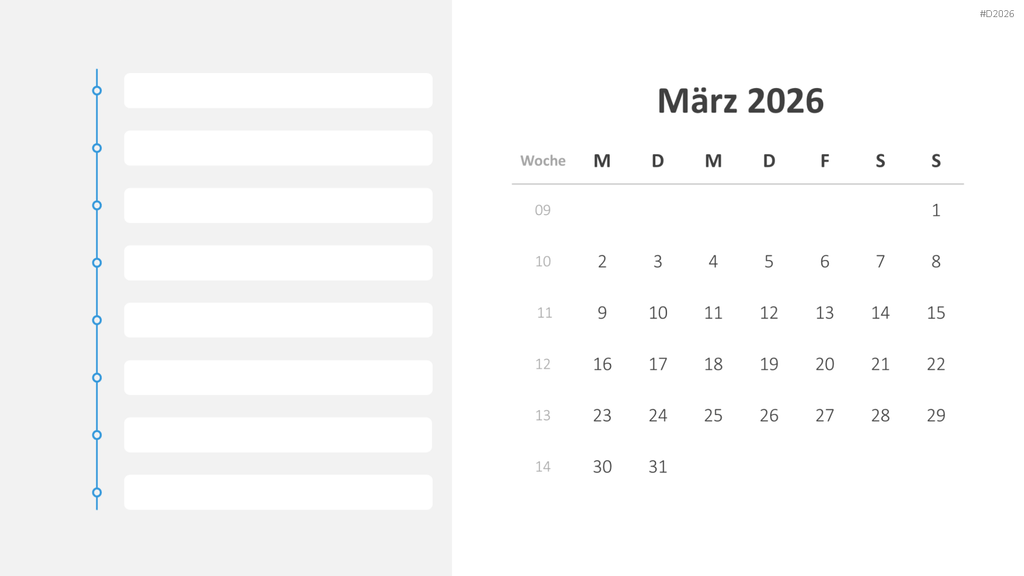 Kalender 2026 PowerPoint-Vorlage