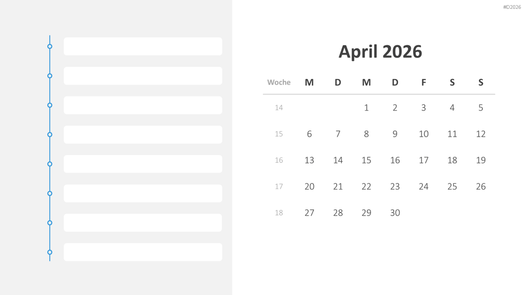 Kalender 2026 PowerPoint-Vorlage