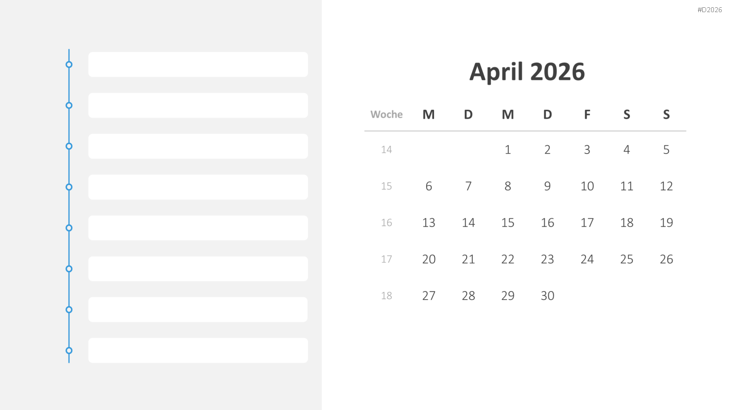 Kalender 2026 PowerPoint-Vorlage