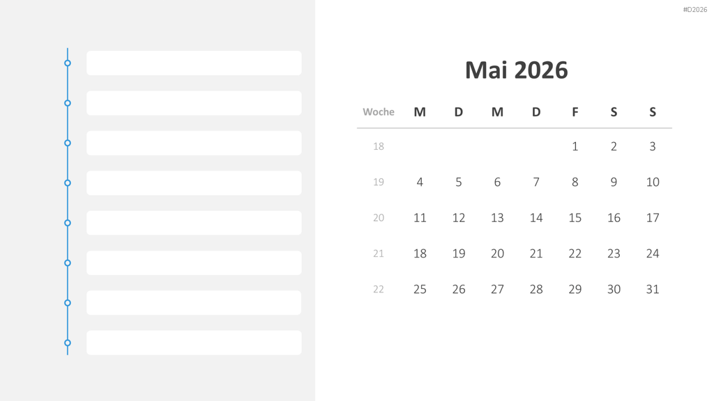 Kalender 2026 PowerPoint-Vorlage