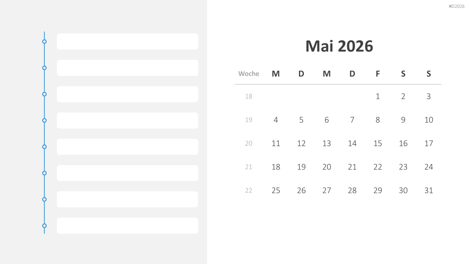 Kalender 2026 PowerPoint-Vorlage