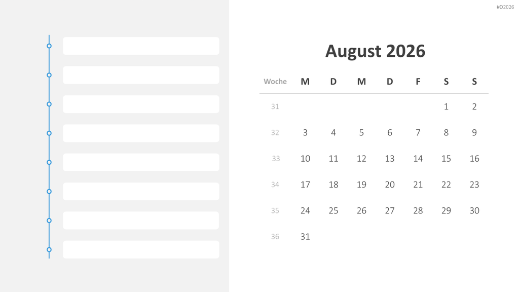 Kalender 2026 PowerPoint-Vorlage