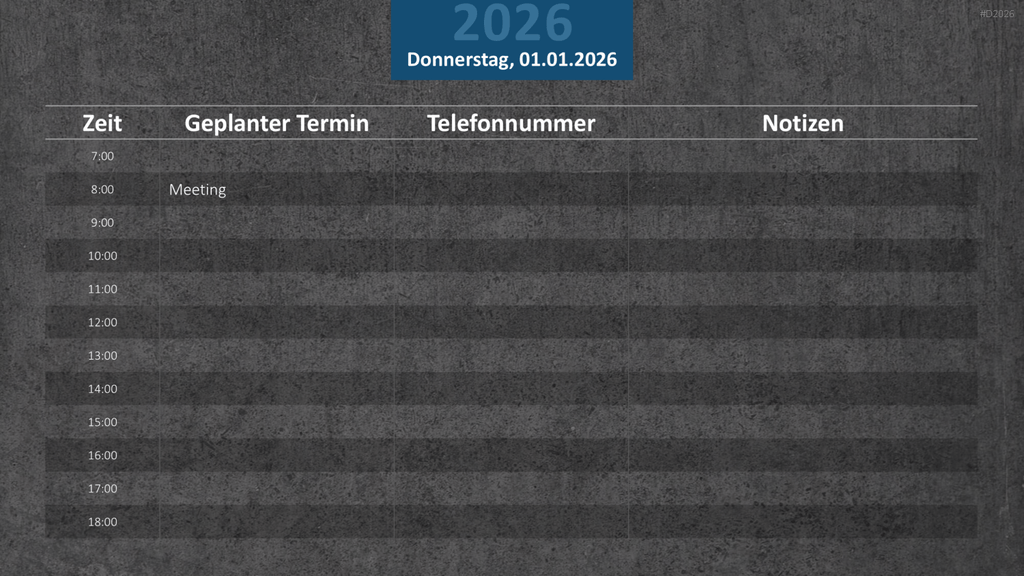 Kalender 2026 PowerPoint-Vorlage