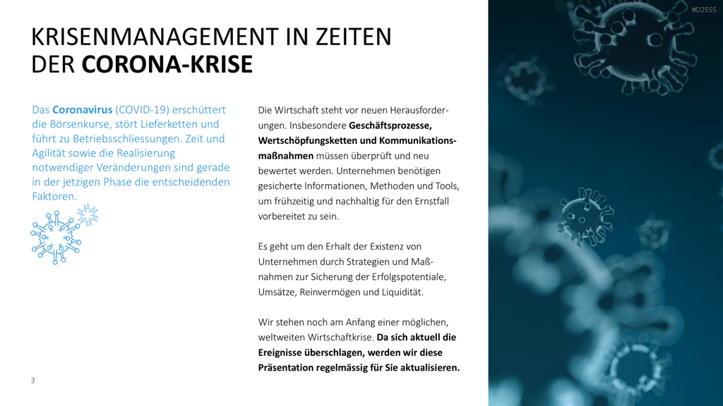 Krisenmanagement in Zeiten von COVID-19 PowerPoint-Vorlage