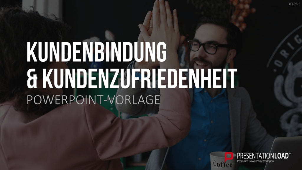 Kundenbindung & Kundenzufriedenheit PPT-Vorlage