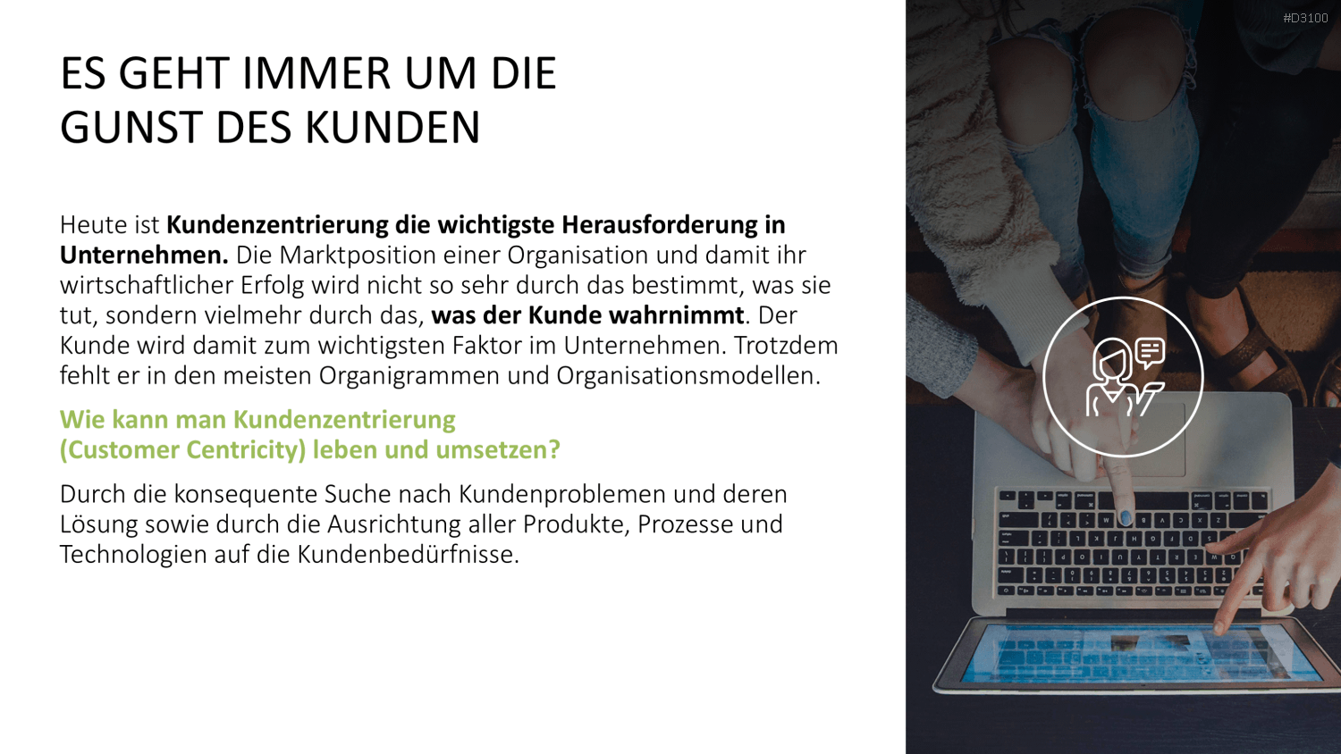 Kundenzentrierung (Customer Centricity) PowerPoint-Vorlage