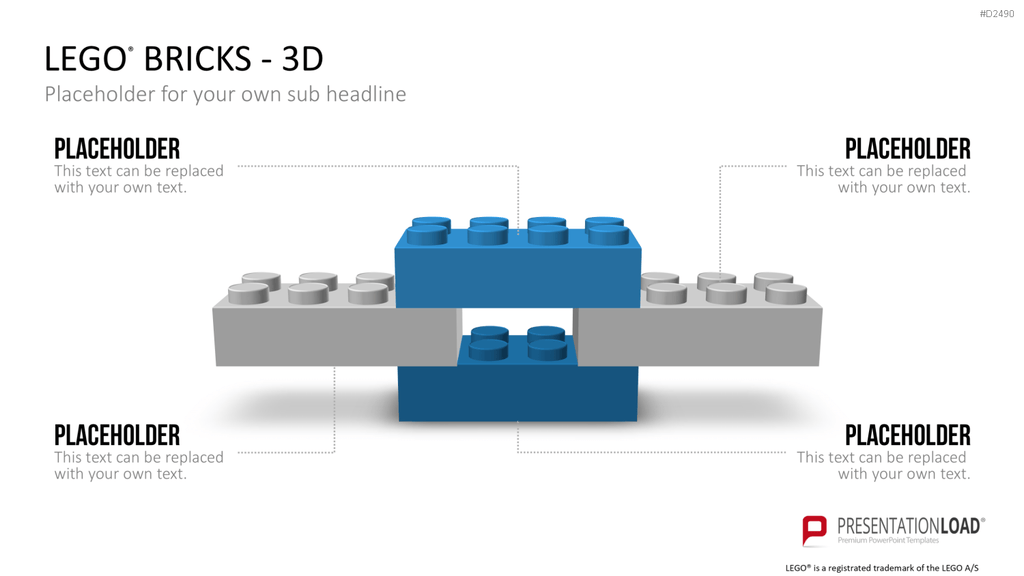 LEGO-Bausteine PowerPoint-Vorlage