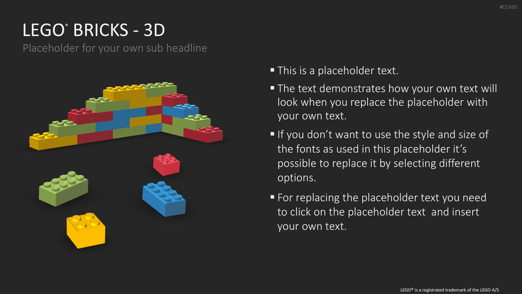 LEGO-Bausteine PowerPoint-Vorlage