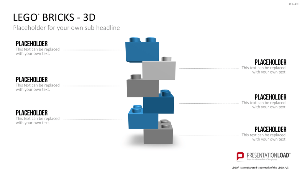 LEGO-Bausteine PowerPoint-Vorlage